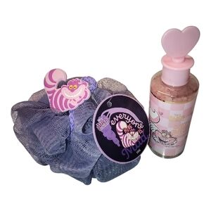 Alice in Wonderland Bath Set with Bath Pouf and Coconut Scented Bath Salts